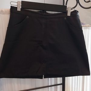 Hollywood black jean mini skirt